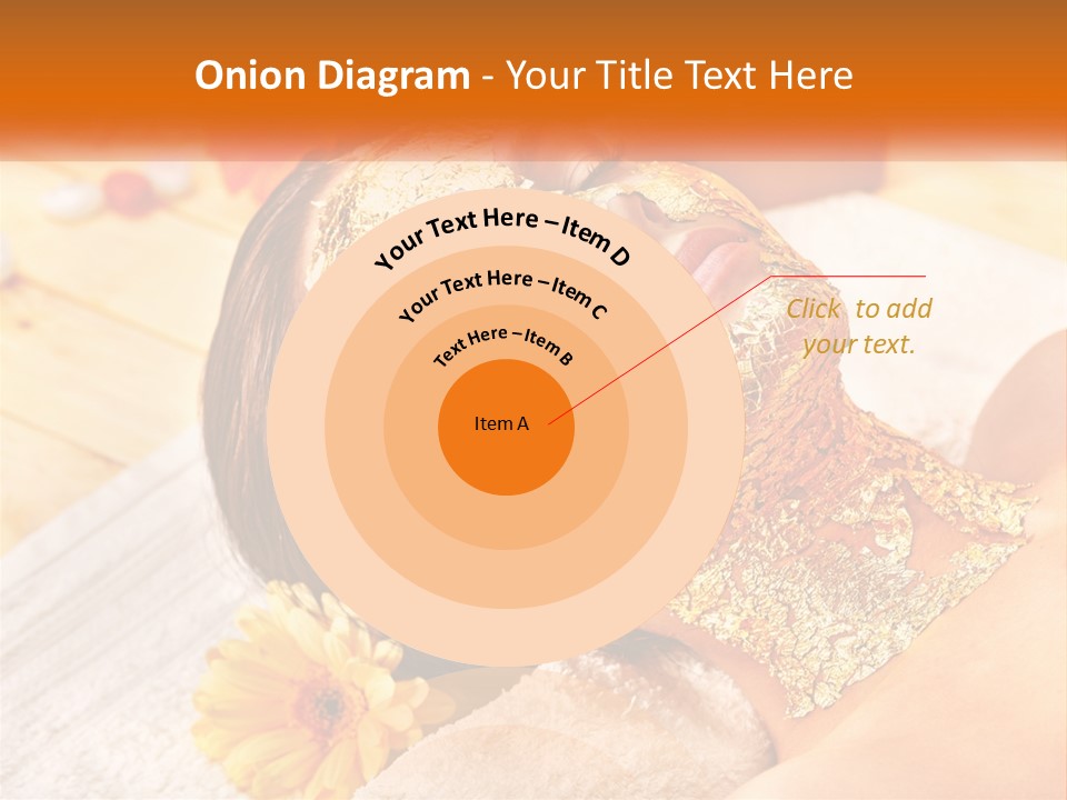 A Woman With Gold Facial Mask On Her Face PowerPoint Template