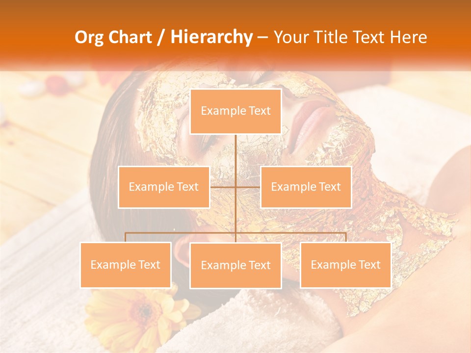 A Woman With Gold Facial Mask On Her Face PowerPoint Template