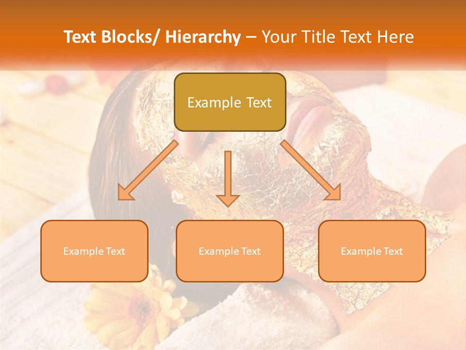 A Woman With Gold Facial Mask On Her Face PowerPoint Template