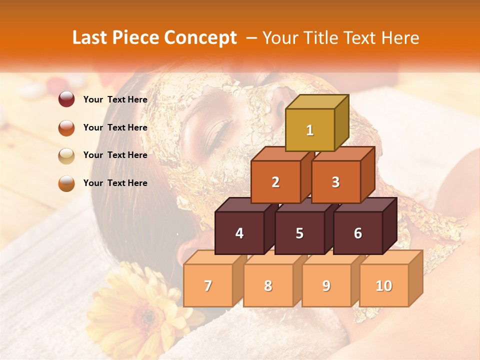 A Woman With Gold Facial Mask On Her Face PowerPoint Template