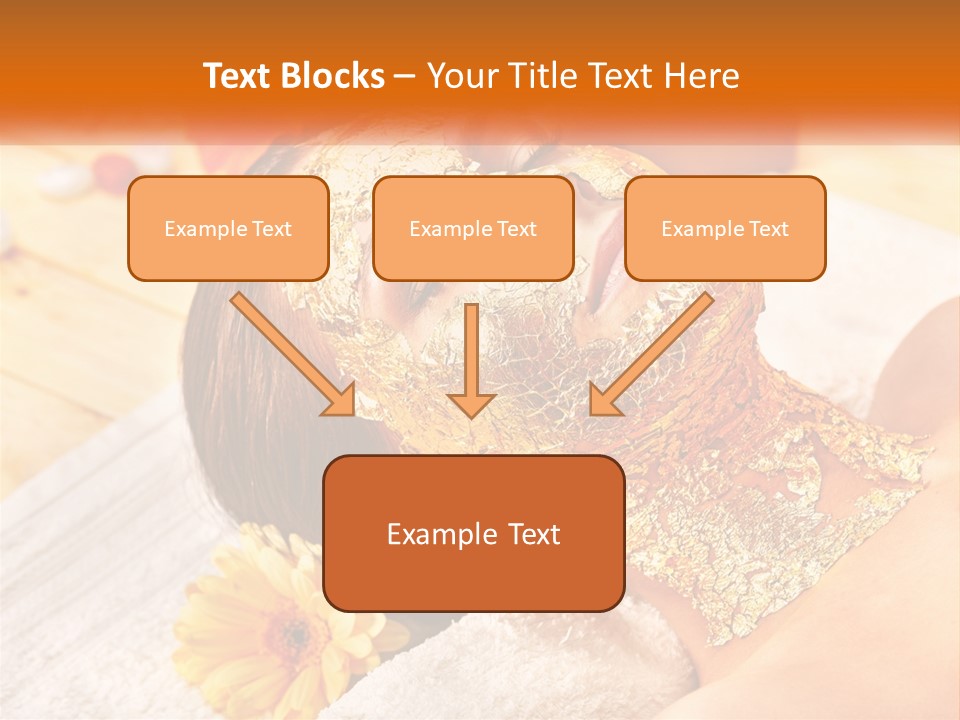 A Woman With Gold Facial Mask On Her Face PowerPoint Template