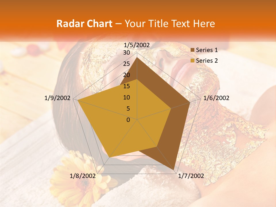 A Woman With Gold Facial Mask On Her Face PowerPoint Template