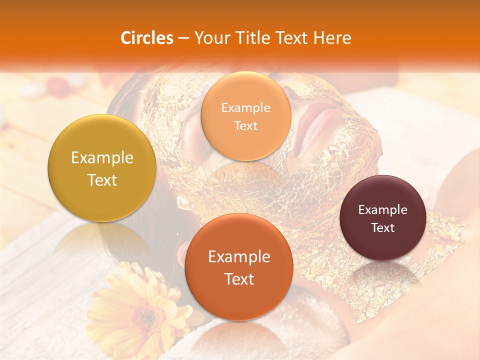 A Woman With Gold Facial Mask On Her Face PowerPoint Template