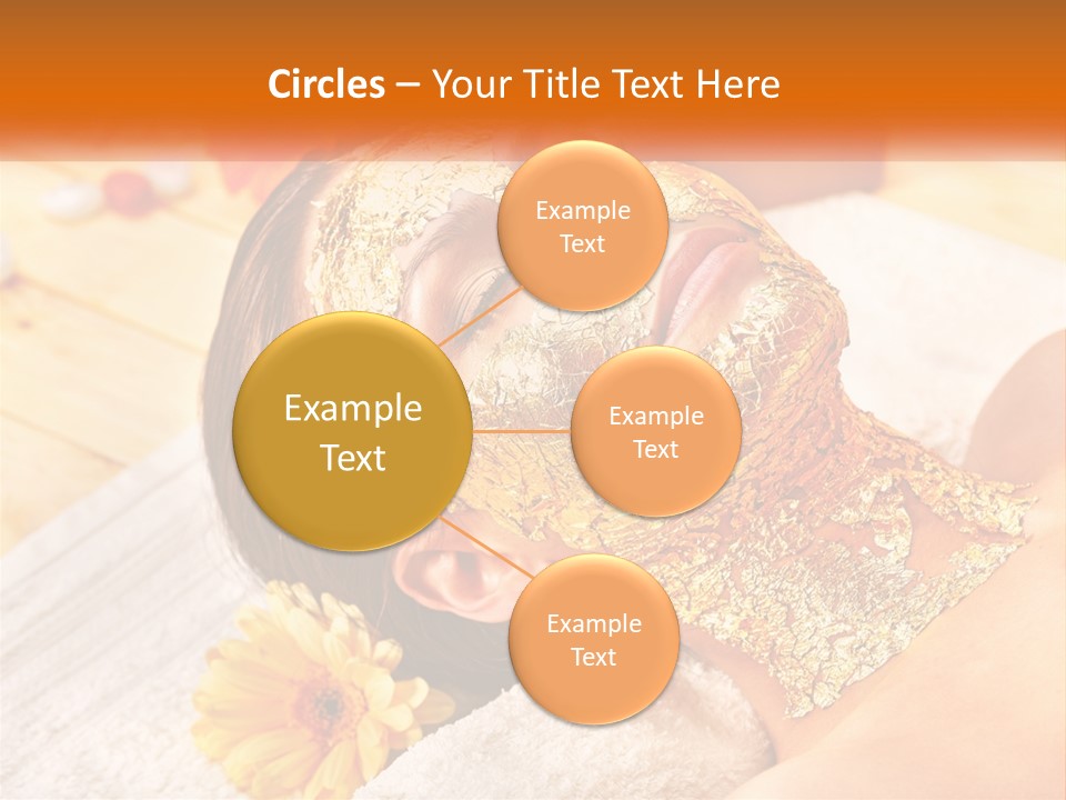 A Woman With Gold Facial Mask On Her Face PowerPoint Template