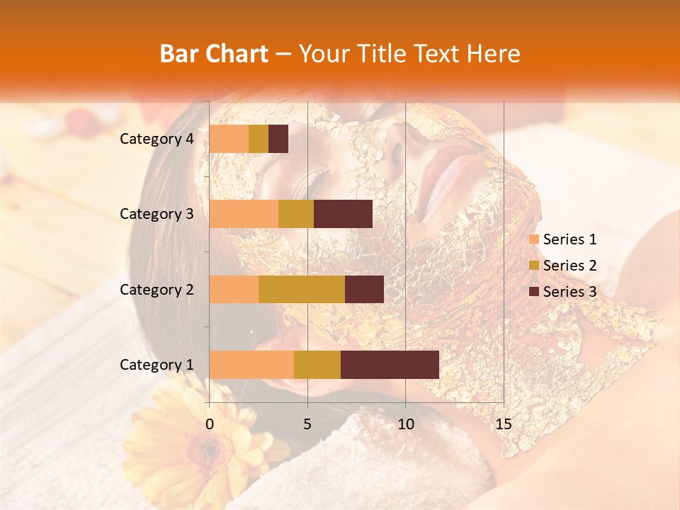 A Woman With Gold Facial Mask On Her Face PowerPoint Template
