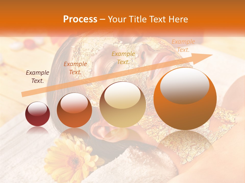 A Woman With Gold Facial Mask On Her Face PowerPoint Template