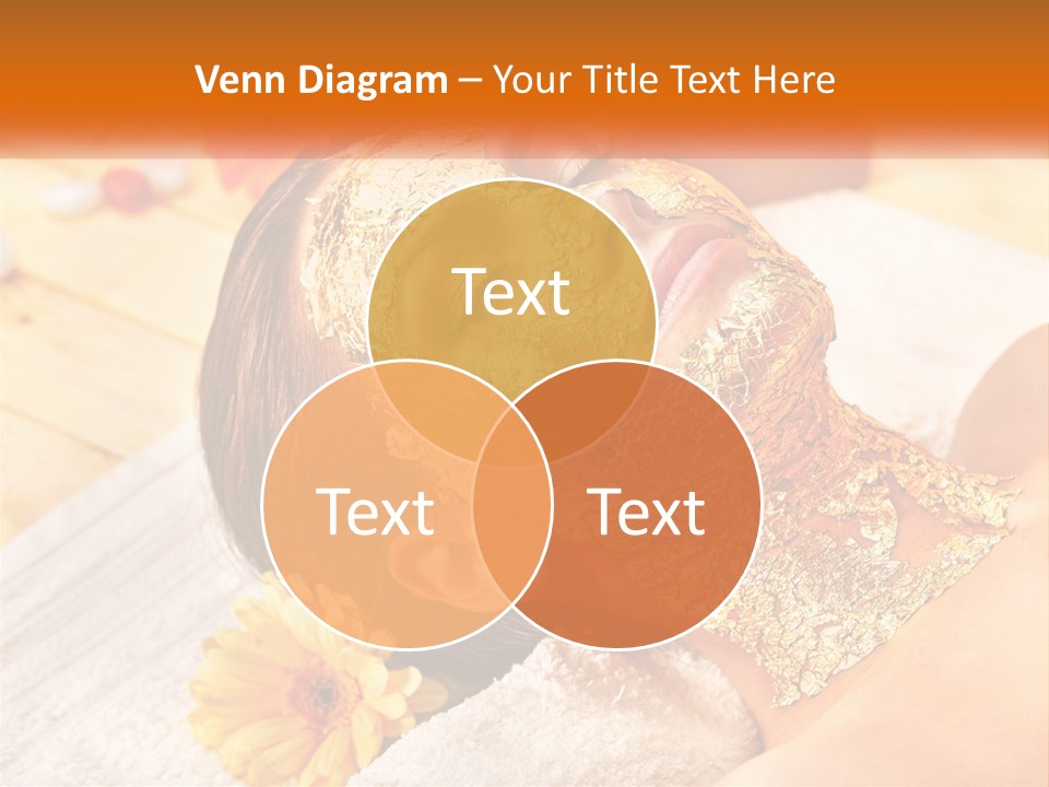 A Woman With Gold Facial Mask On Her Face PowerPoint Template