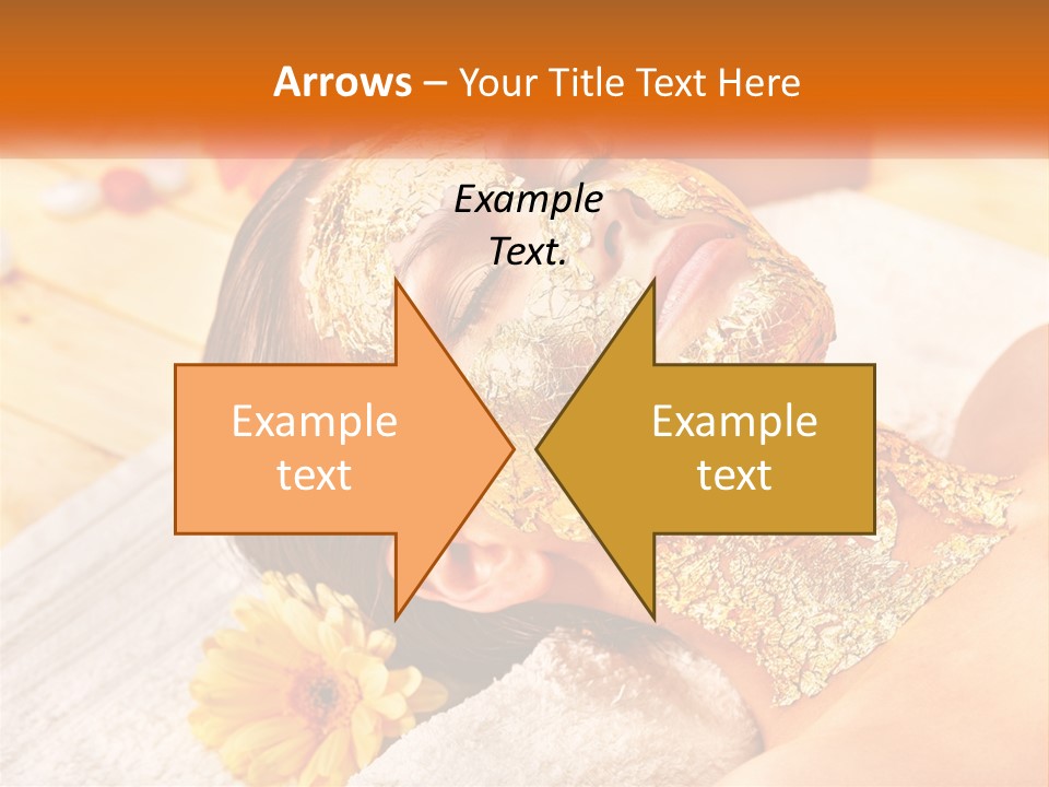 A Woman With Gold Facial Mask On Her Face PowerPoint Template