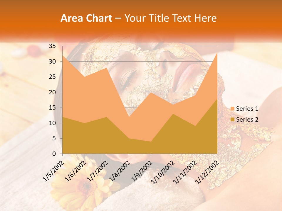 A Woman With Gold Facial Mask On Her Face PowerPoint Template