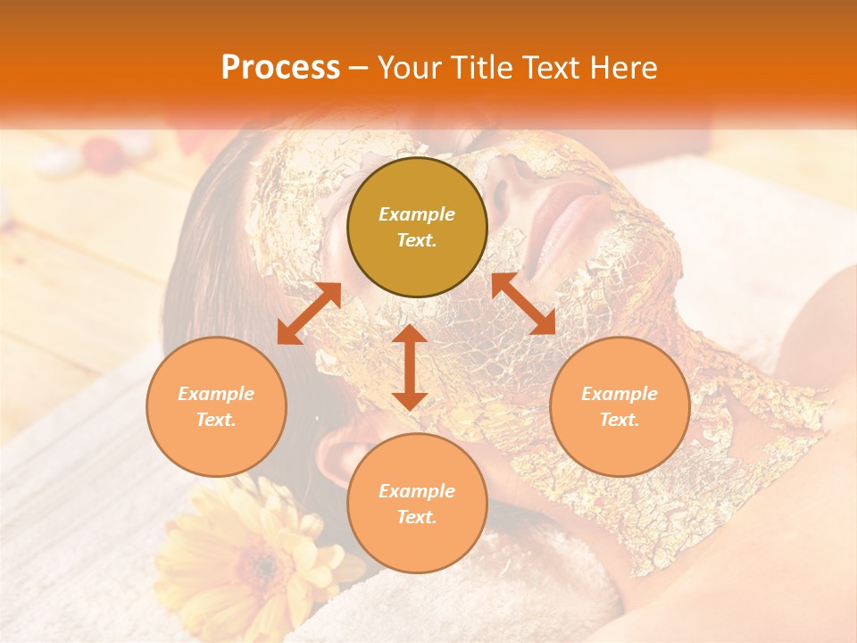 A Woman With Gold Facial Mask On Her Face PowerPoint Template
