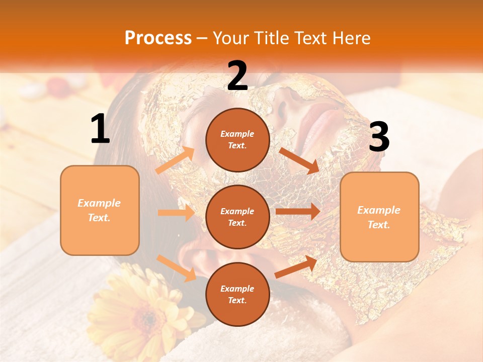 A Woman With Gold Facial Mask On Her Face PowerPoint Template