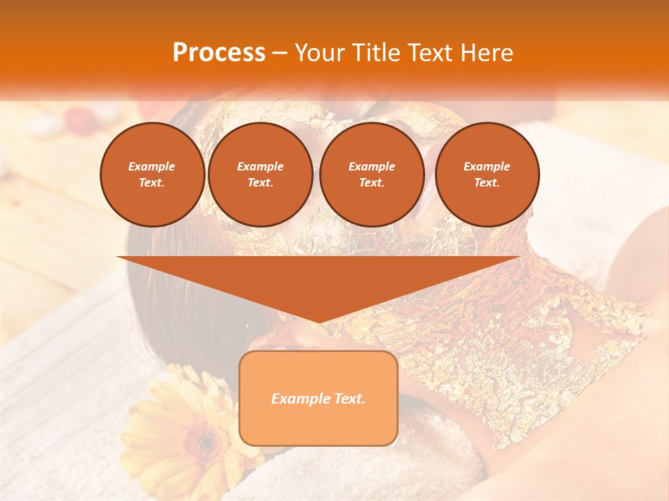 A Woman With Gold Facial Mask On Her Face PowerPoint Template