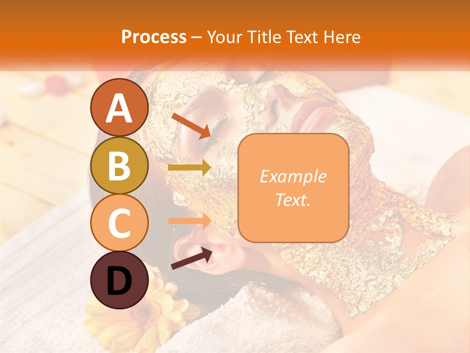 A Woman With Gold Facial Mask On Her Face PowerPoint Template