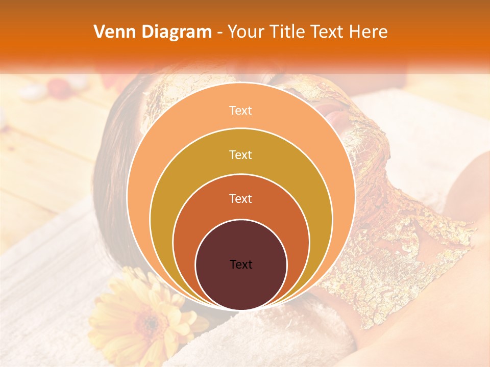 A Woman With Gold Facial Mask On Her Face PowerPoint Template