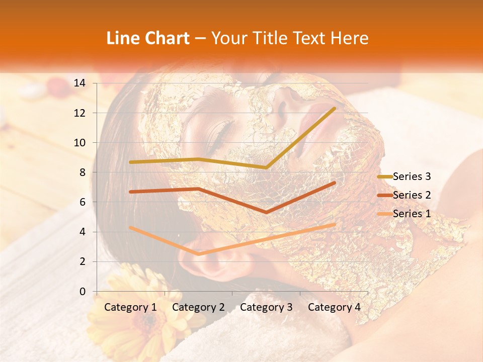 A Woman With Gold Facial Mask On Her Face PowerPoint Template