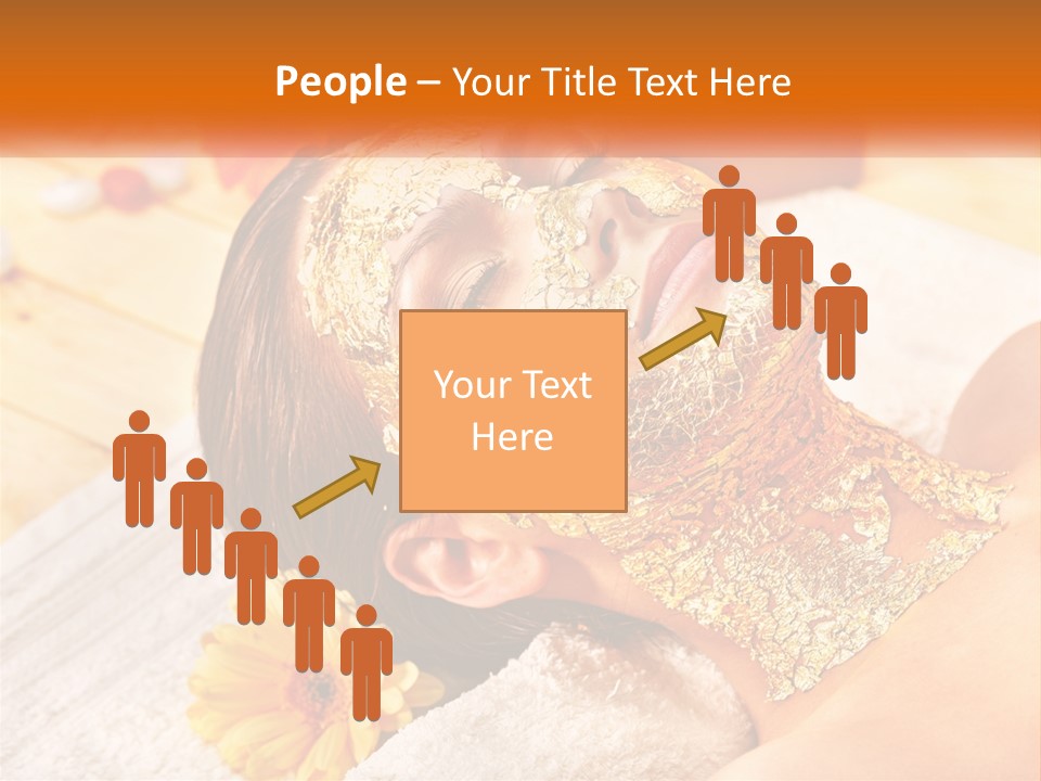 A Woman With Gold Facial Mask On Her Face PowerPoint Template