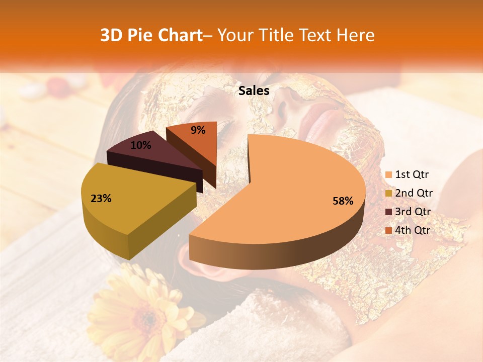 A Woman With Gold Facial Mask On Her Face PowerPoint Template