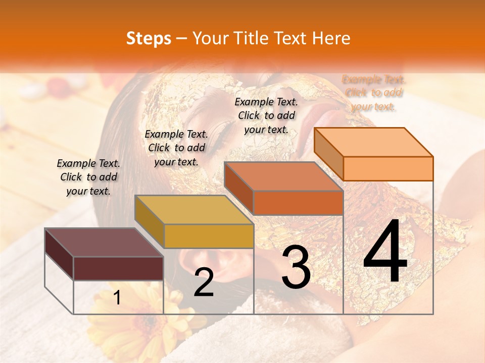 A Woman With Gold Facial Mask On Her Face PowerPoint Template