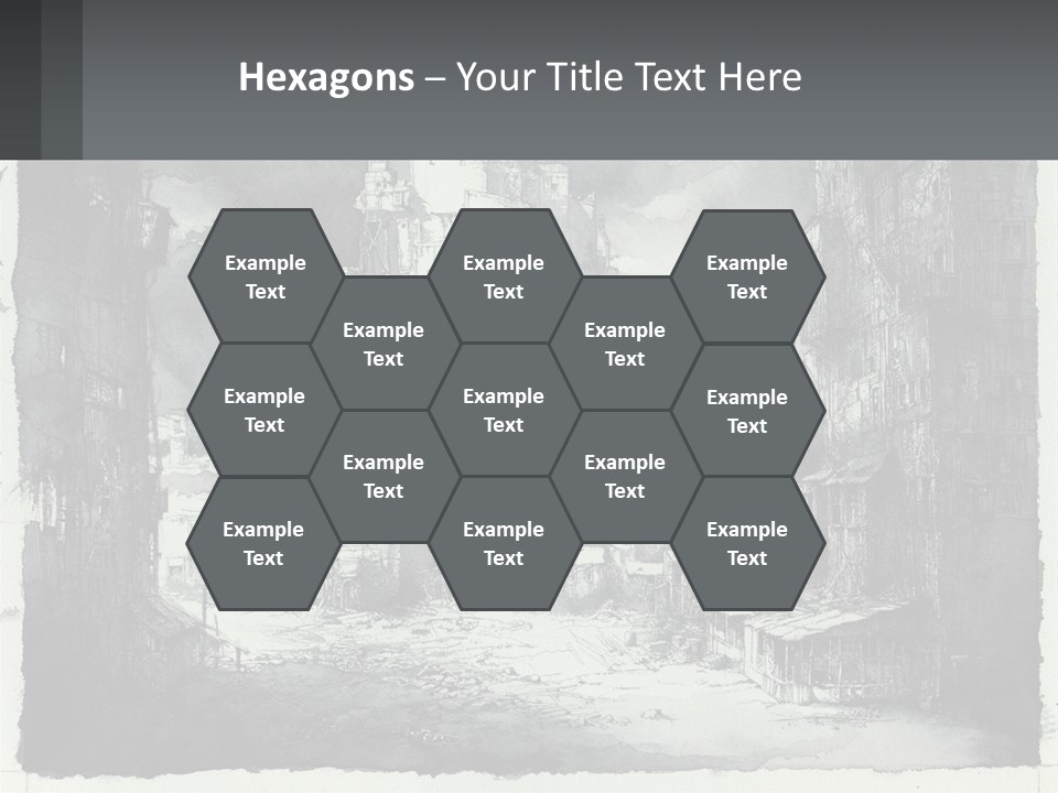 A Black And White Picture Of A City PowerPoint Template