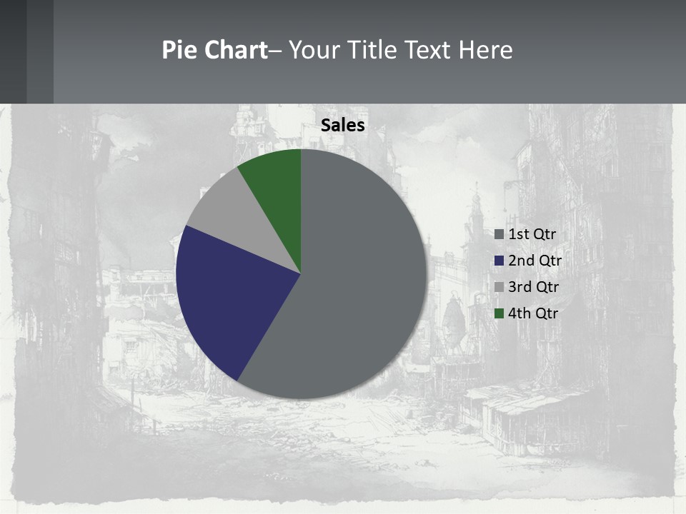 A Black And White Picture Of A City PowerPoint Template