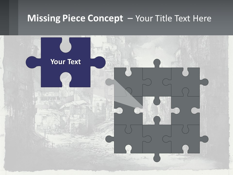 A Black And White Picture Of A City PowerPoint Template