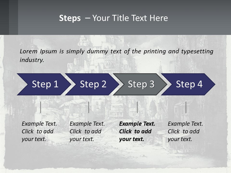 A Black And White Picture Of A City PowerPoint Template