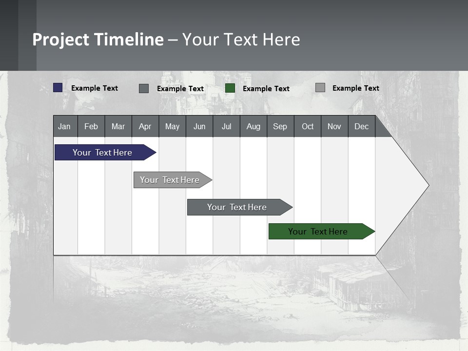 A Black And White Picture Of A City PowerPoint Template
