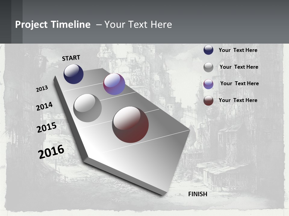 A Black And White Picture Of A City PowerPoint Template