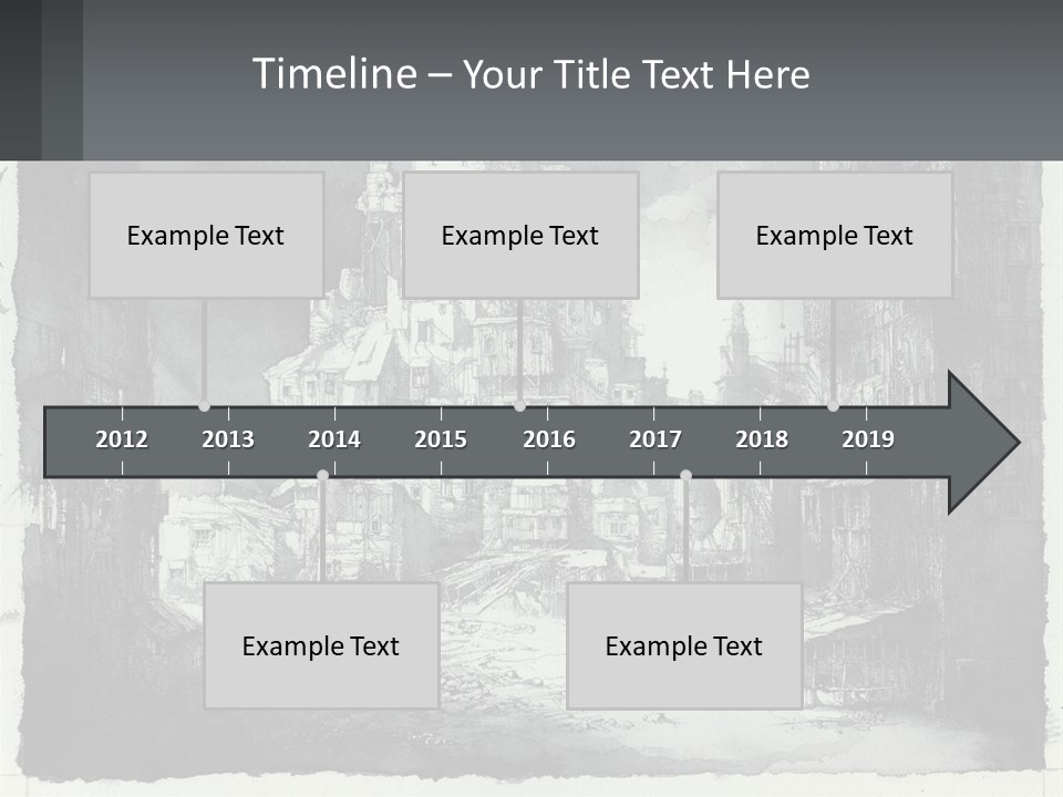 A Black And White Picture Of A City PowerPoint Template