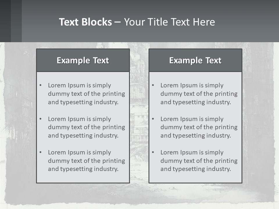 A Black And White Picture Of A City PowerPoint Template