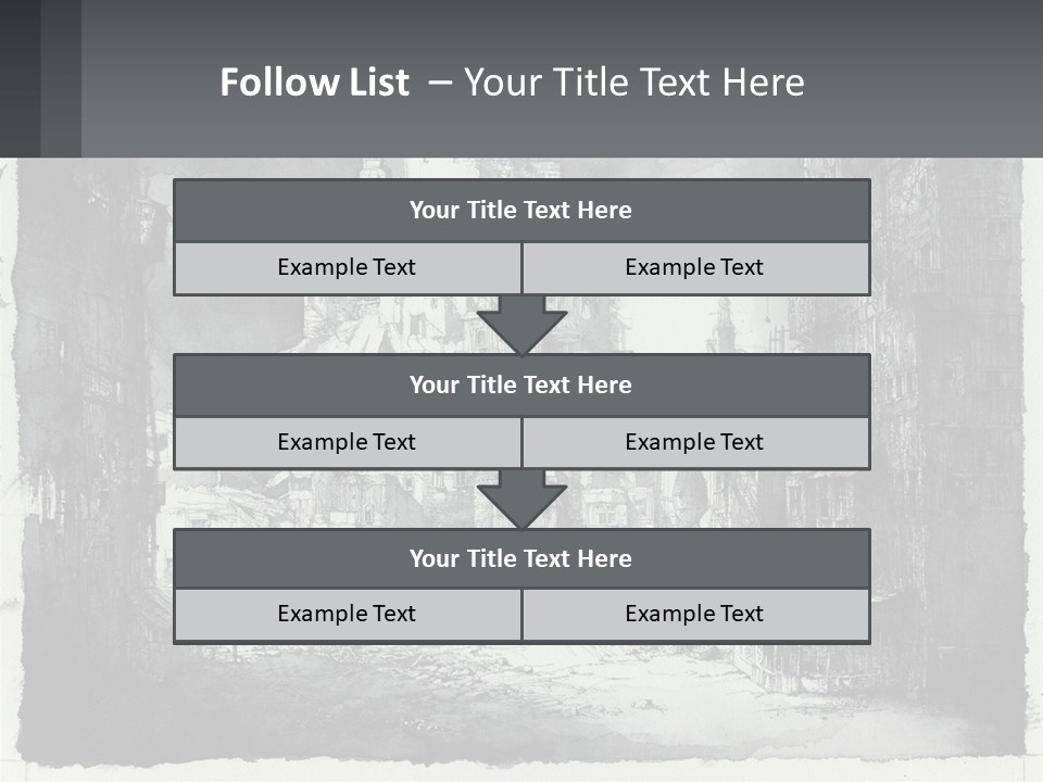 A Black And White Picture Of A City PowerPoint Template