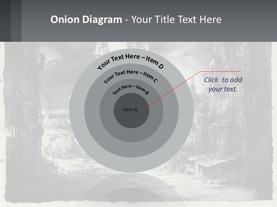 A Black And White Picture Of A City PowerPoint Template