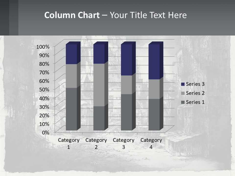 A Black And White Picture Of A City PowerPoint Template