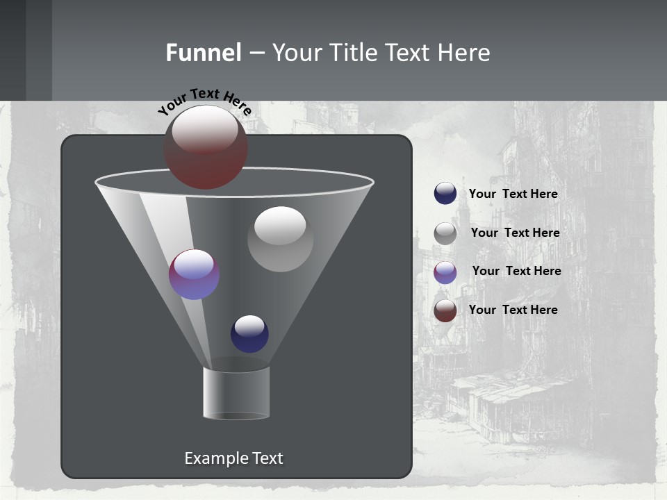 A Black And White Picture Of A City PowerPoint Template