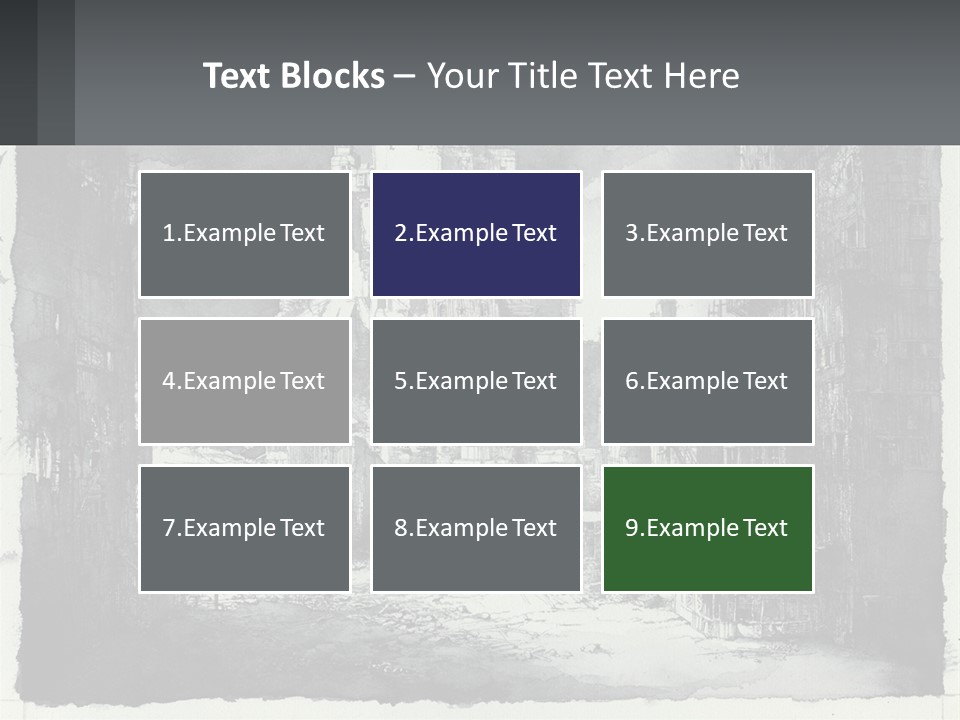 A Black And White Picture Of A City PowerPoint Template