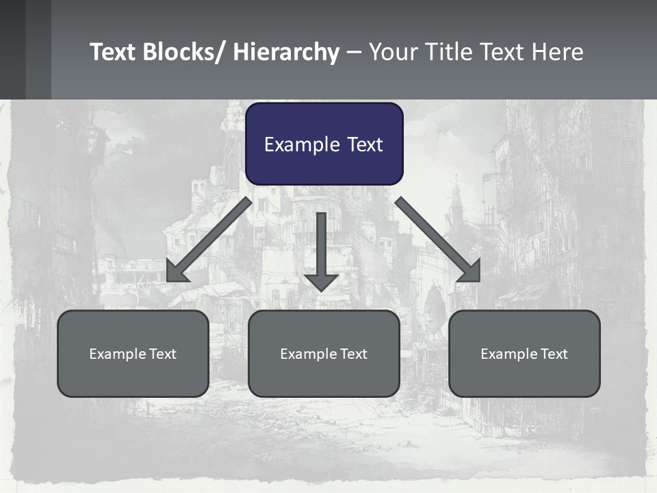 A Black And White Picture Of A City PowerPoint Template