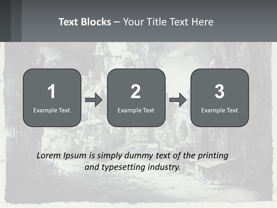 A Black And White Picture Of A City PowerPoint Template