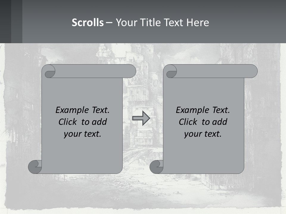 A Black And White Picture Of A City PowerPoint Template