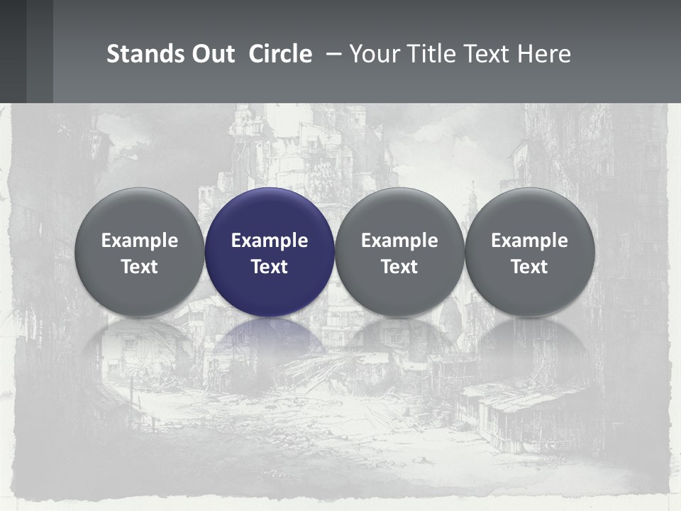 A Black And White Picture Of A City PowerPoint Template