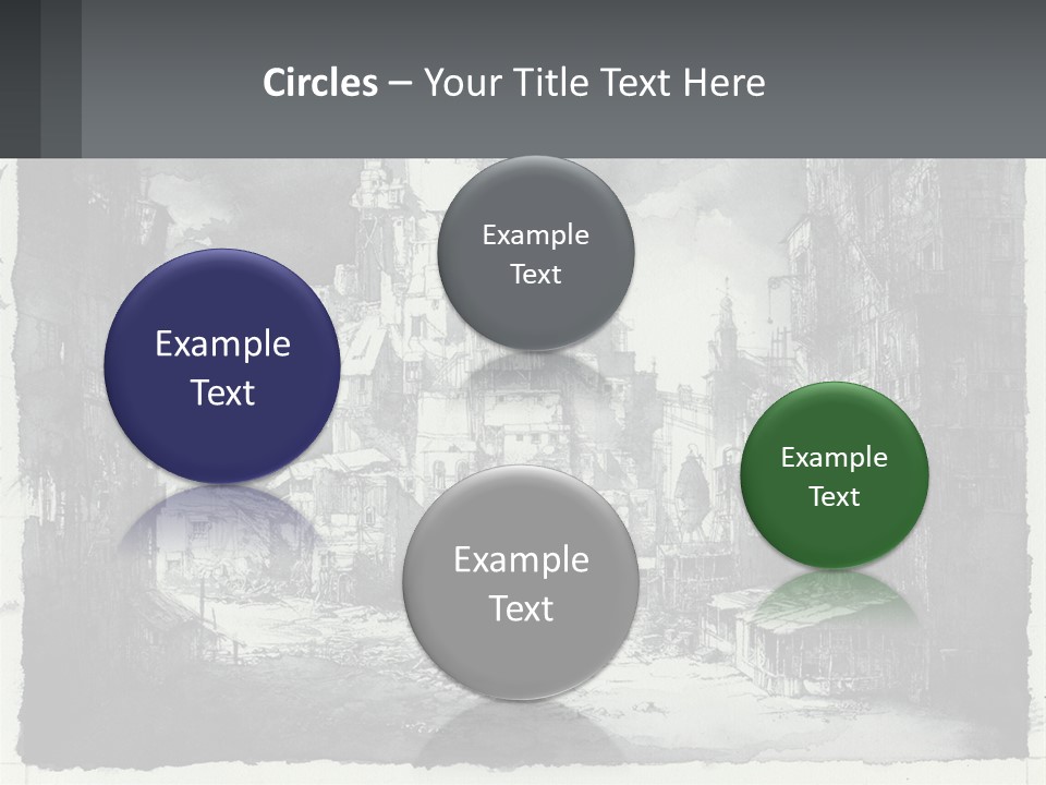 A Black And White Picture Of A City PowerPoint Template