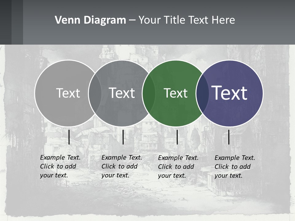 A Black And White Picture Of A City PowerPoint Template