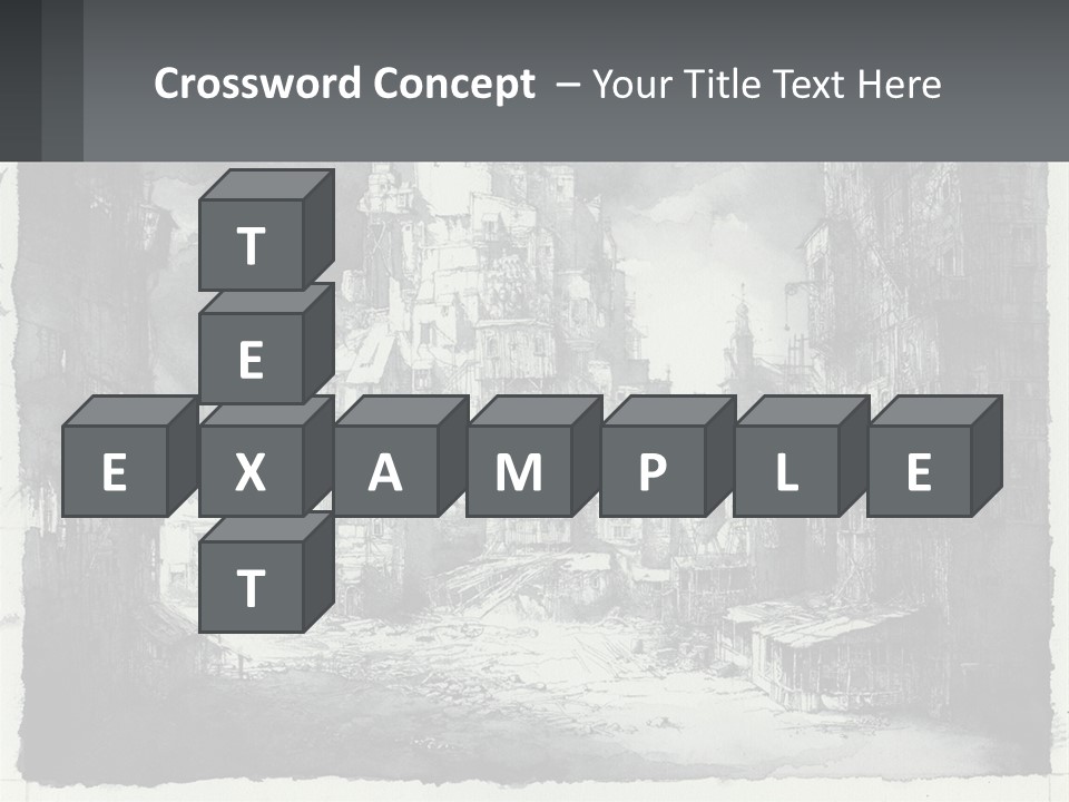 A Black And White Picture Of A City PowerPoint Template