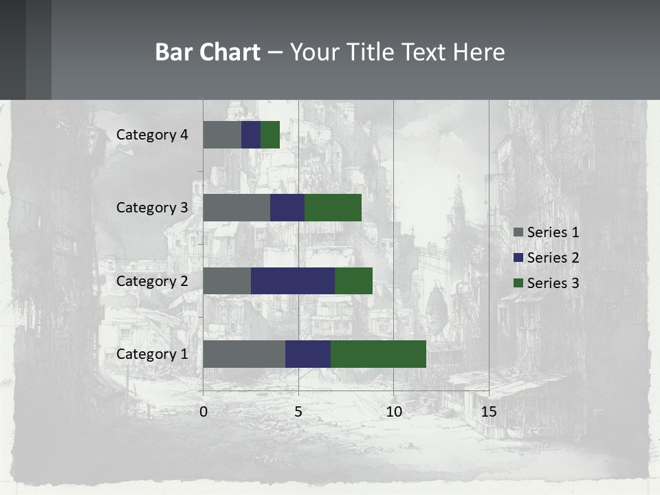 A Black And White Picture Of A City PowerPoint Template