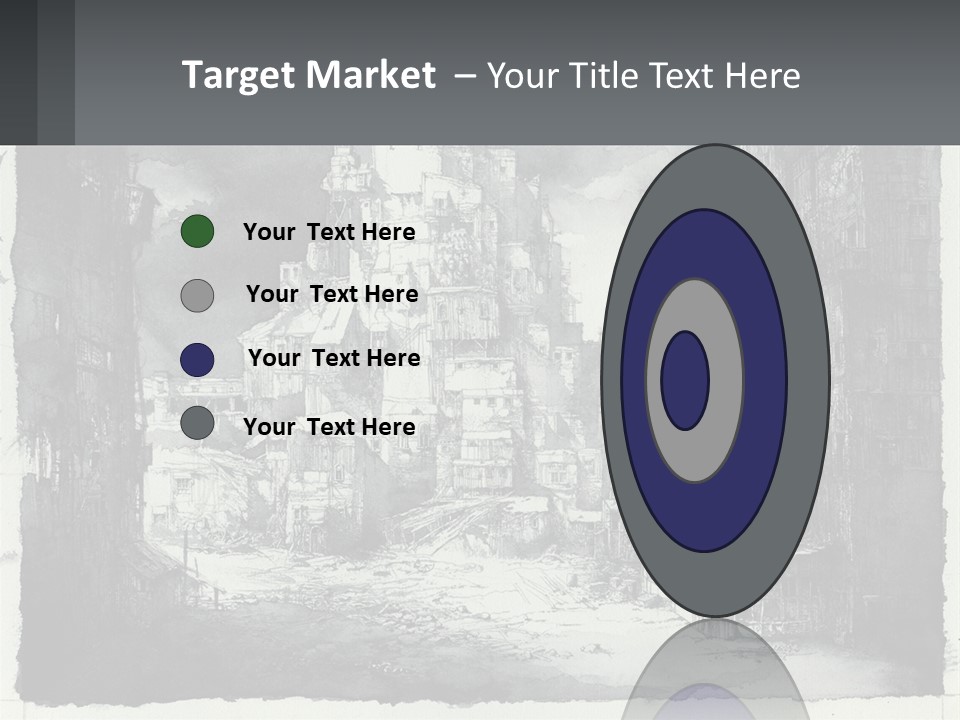 A Black And White Picture Of A City PowerPoint Template