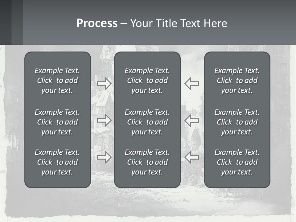 A Black And White Picture Of A City PowerPoint Template