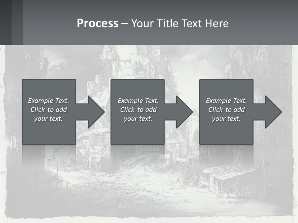 A Black And White Picture Of A City PowerPoint Template