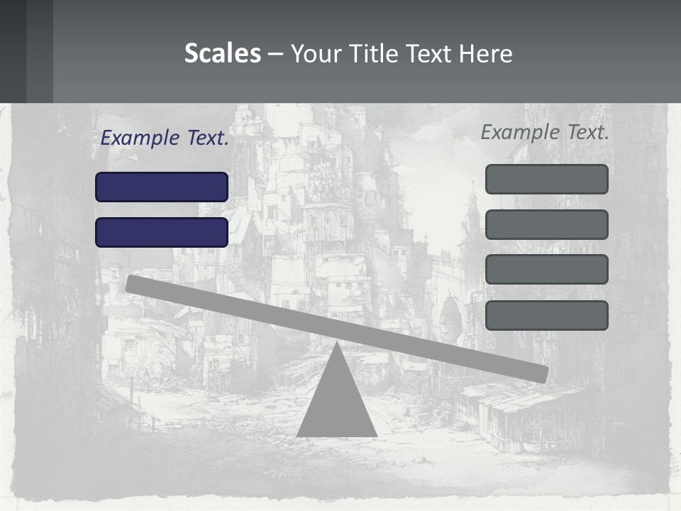 A Black And White Picture Of A City PowerPoint Template