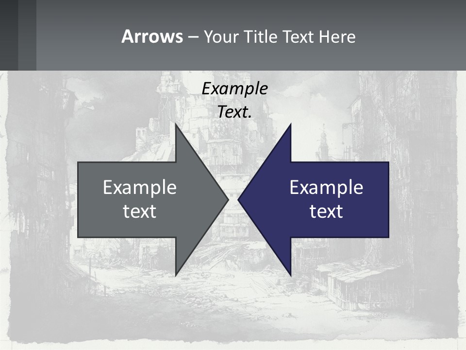 A Black And White Picture Of A City PowerPoint Template