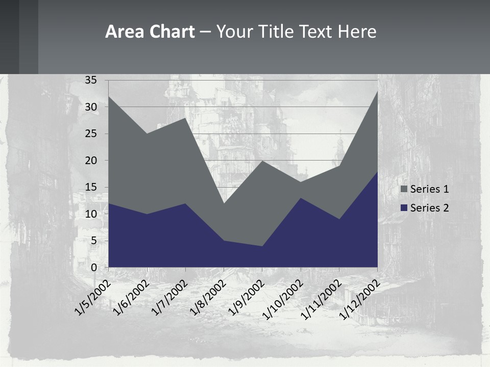 A Black And White Picture Of A City PowerPoint Template