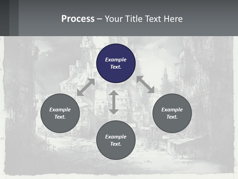 A Black And White Picture Of A City PowerPoint Template